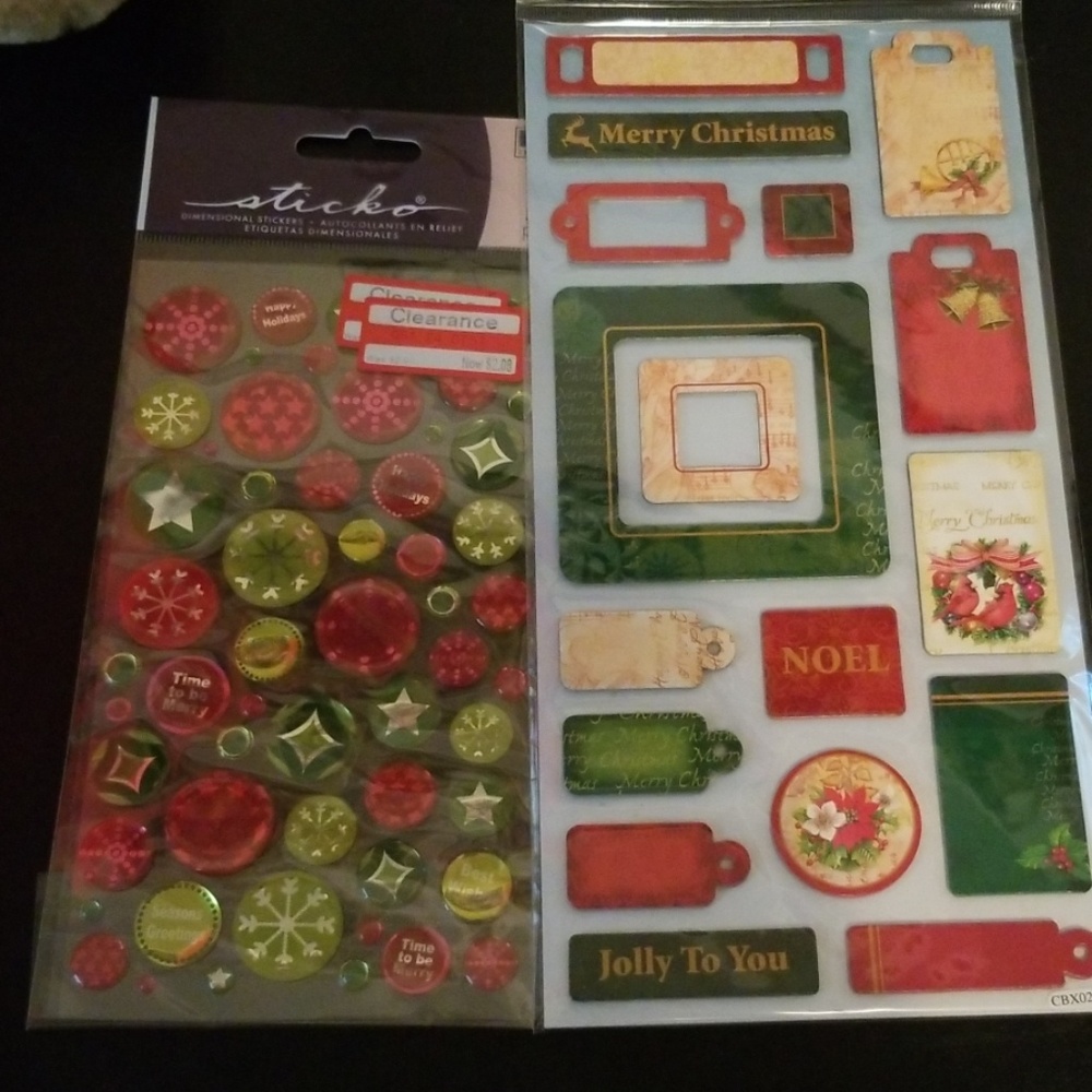 4 new packs of Christmas stickers